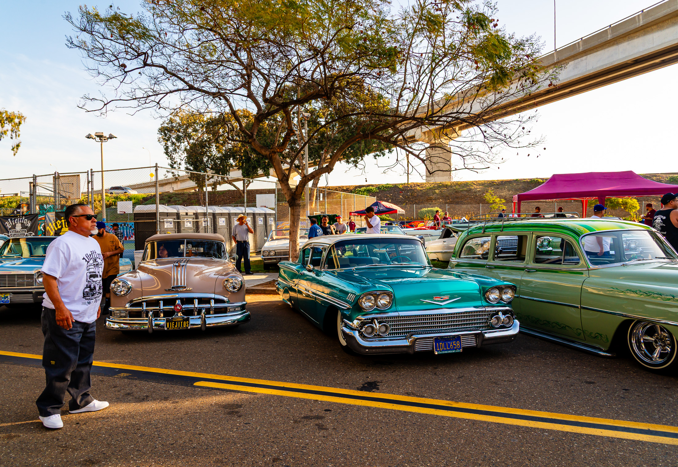 Chicano Park: Person in Old Car