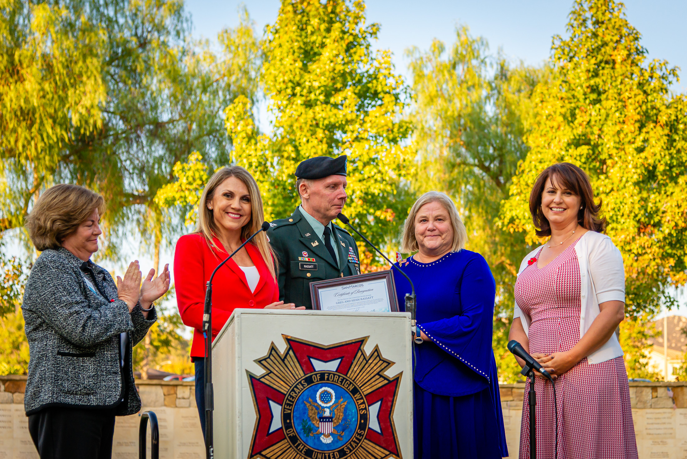 The Flag Presented