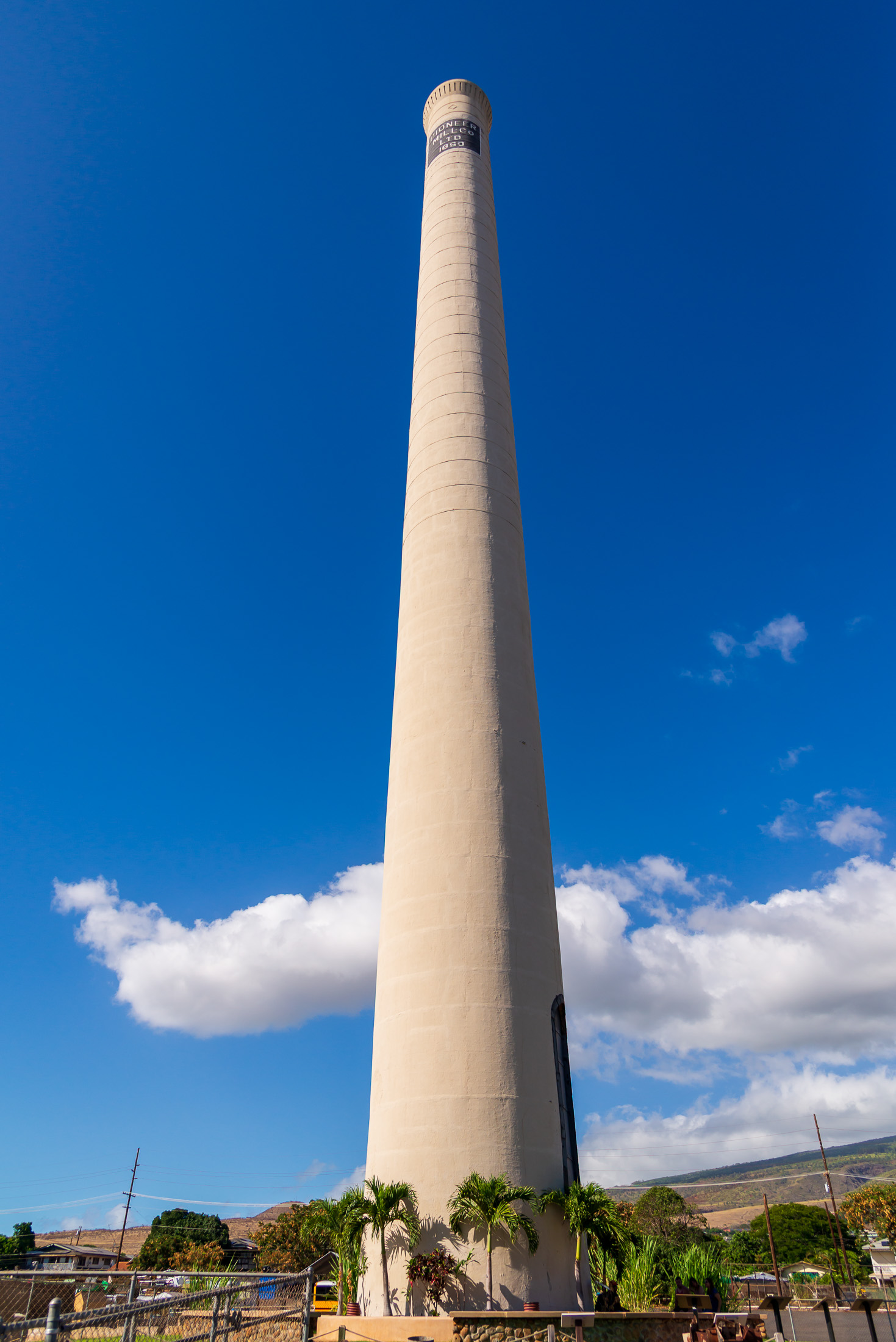 The pioneer mill smokestack in Lahaina, Maui