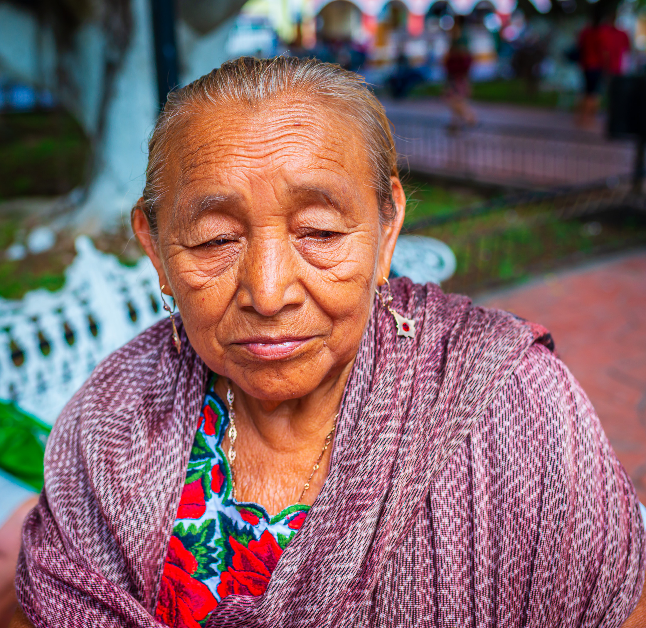 Elderly woman portrait, Valladolid Mexico